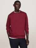 Tommy Hilfiger Intechno Knit Cotton Blend Sweatshirt, Deep Rouge