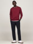 Tommy Hilfiger Intechno Knit Cotton Blend Sweatshirt, Deep Rouge