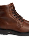 Tommy Hilfiger Comfort Leather Lace Up Boots, Winter Cognac