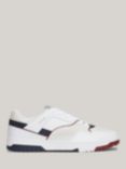 Tommy Hilfiger Leather Colour Block Basketball Trainers, White/Multi