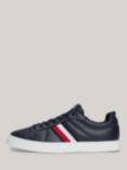 Tommy Hilfiger Leather Signature Tape Court Trainers, Desert Sky