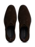 Tommy Hilfiger Suede Lace Up Derby Shoes, Dark Coffee