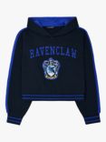 Fabric Flavours Harry Potter Ravenclaw Cropped Hoodie, Dark Blue