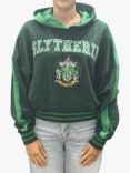 Fabric Flavours Harry Potter Slytherin Cropped Hoodie, Green Dark