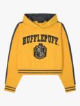 Fabric Flavours Harry Potter Hufflepuff Cropped Hoodie, Dark Yellow