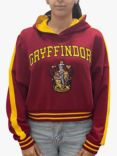 Harry Potter Gryffindor Crop Hoodie, Red Burgundy