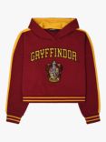 Harry Potter Gryffindor Crop Hoodie, Red Burgundy