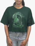 Harry Potter Slytherin Crop T-Shirt, Green Dark