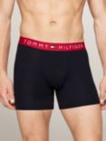 Tommy HIlfiger Original Logo Boxer Briefs, Pack of 3, Blue/Pri Red/ Denim