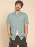 White Stuff Pembroke Linen Shirt, Mint Green