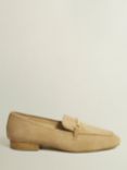 Hobbs Raegan Metal Bar Trim Suede Loafers, Camel