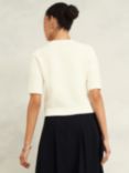 Hobbs Emily Short Sleeve Cardigan, Ivory