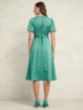 Hobbs Marea Satin Dress, Turquoise