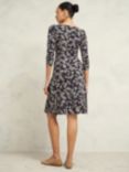 Hobbs Ginny Print Jersey Dress, Navy/Cream