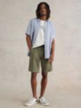 White Stuff Pembroke Short Sleeve Linen Shirt, Chamb Blue