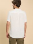 White Stuff Pembroke Short Sleeve Linen Shirt, White