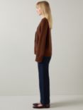 L.K.Bennett Carine Merino Wool Cardigan, Chocolate