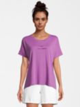 Venice Beach Women's Summer Sports T-Shirt, Violet Purple