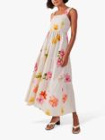 Accessorize Floral Tiered Maxi Dress, Ivory