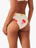 Accessorize Floral Ruffle Side Tie Bikini Bottoms, White