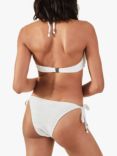 Accessorize Textured Side Tie Bikini Bottoms, Ivory