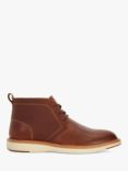 Dune Chander Leather Desert Boots, Brown