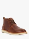 Dune Chander Leather Desert Boots, Brown