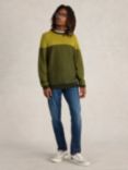 White Stuff Newport Merino Crew Jumper, Yellow/Green