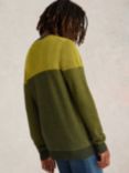 White Stuff Newport Merino Crew Jumper, Yellow/Green