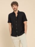 White Stuff Pembroke Short Sleeve Linen Shirt, Black