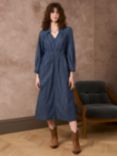 Brora Organic Cotton Denim Utility Dress, Indigo