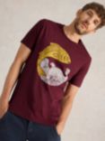 White Stuff Gone Tee, Plum/Multi