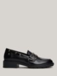 Tommy Hilfiger Leather Nautical Eyelet Loafers, Black