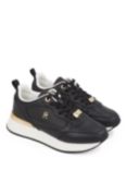 Tommy Hilfiger Feminine Leather Runner Trainers, Black