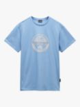 Napapijri Bollo Short Sleeve Cotton T-Shirt, Blue Ashleigh