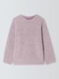 John Lewis Kids' Fuzzy Knit Wool Blend Jumper, Pink