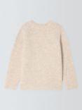 John Lewis Kids' Sequin Stars Knit Jumper, Oatmeal