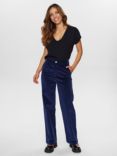 Numph Joanna Straight Cut Trousers, Dress Blues