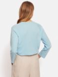 Jigsaw Cotton Luxe Raglan Top, Cool Blue