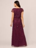 Adrianna Papell Studio Beaded Blouson Sleeve Maxi Dress