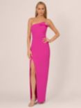 Adrianna Papell Knit Crepe Strapless Maxi Dress, Electric Passion