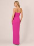 Adrianna Papell Knit Crepe Strapless Maxi Dress, Electric Passion