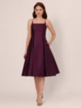 Adrianna Papell Mikado Midi Dress, Pinot Noir