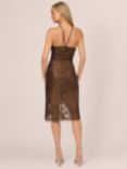 Adrianna by Adrianna Papell Foil Lace Halter Dress, Bronze