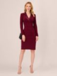 Adrianna Papell Jersey Tuxedo Dress, Red Wine