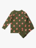 Little Green Radicals Baby Little Fox Pyjamas, Green/Multi