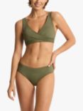 Sea Level X Front Bikini Top, Khaki