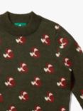 Little Green Radicals Baby Fox Knit Jumper, Red Fox