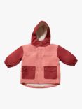 Little Green Radicals Kids' Colour Block Recycled Waterproof Coat, Plum