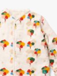 Little Green Radicals Baby Rainbow Cosy Jacket, Cream